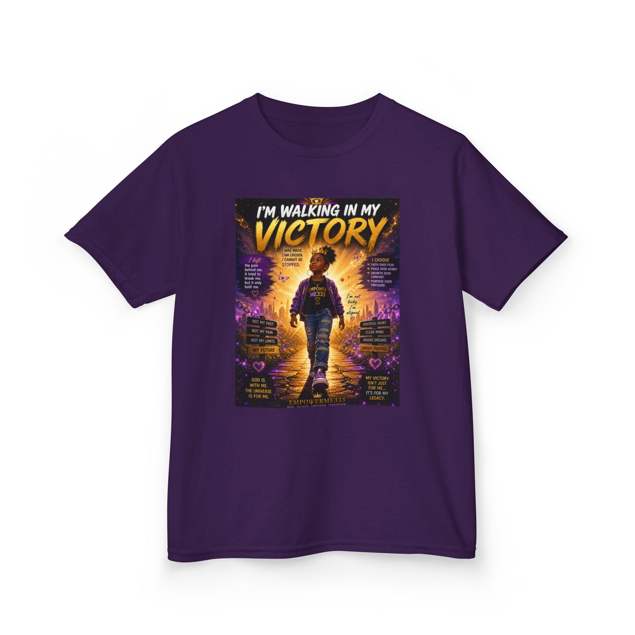 Kids Victory T‑Shirt — "I'm Walking in My Victory" Inspirational Tee for Boys & Girls