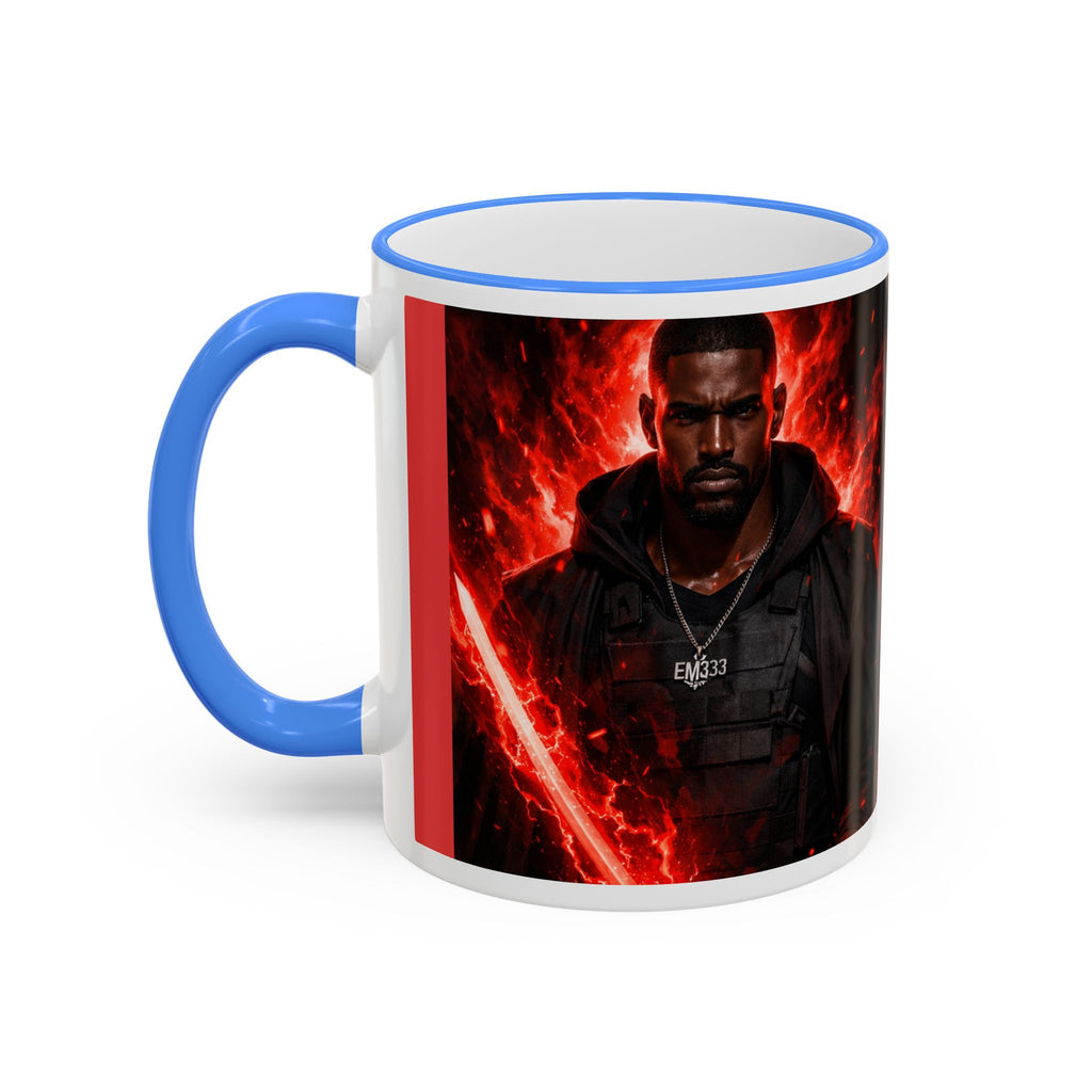 Dark Romance Couple Mug — Red Flame Accent Rim & Handle (11oz, 15oz)