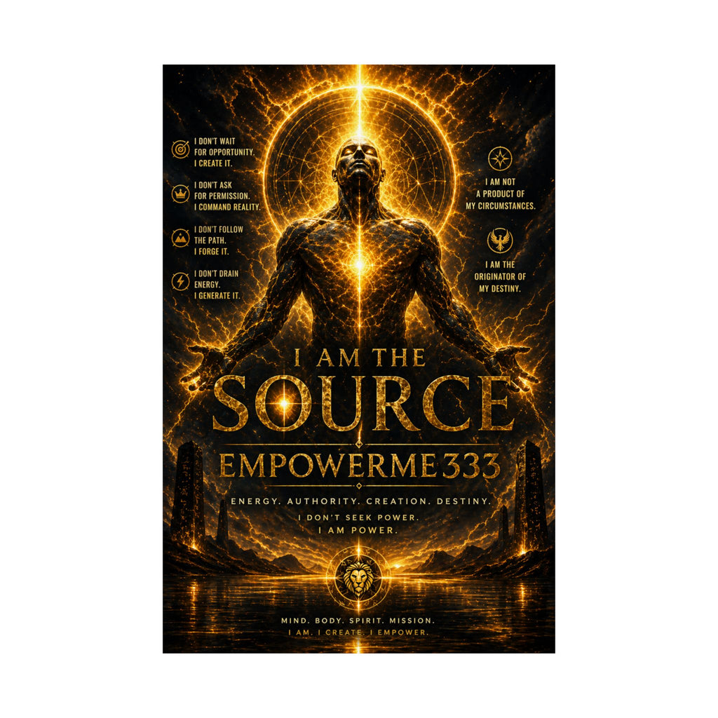 I Am The Source Matte Poster — EmpowerMe333 Spiritual Inspiration Print