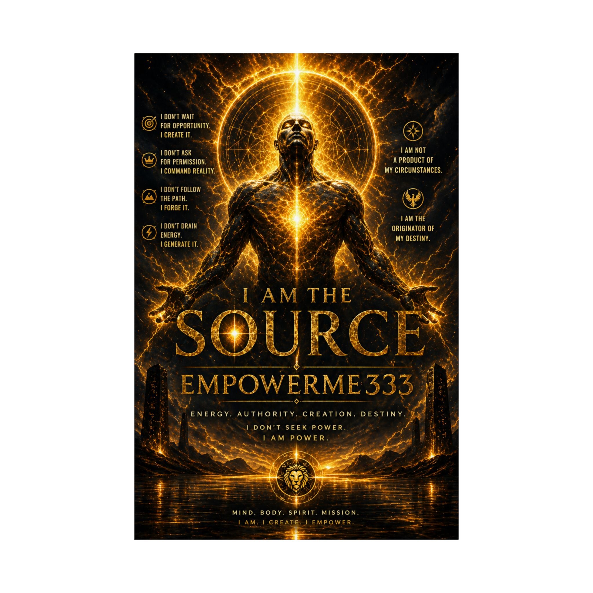 I Am The Source Matte Poster — EmpowerMe333 Spiritual Inspiration Print