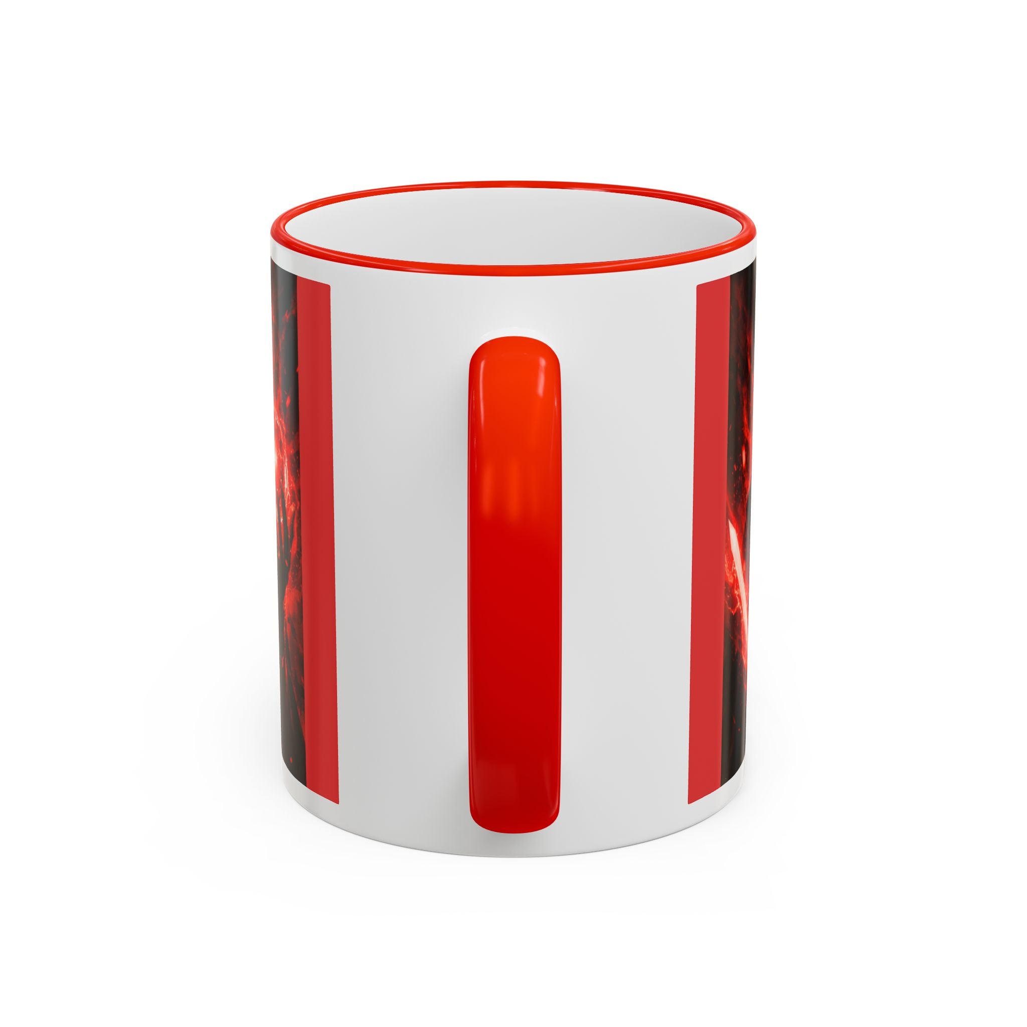 Dark Romance Couple Mug — Red Flame Accent Rim & Handle (11oz, 15oz)