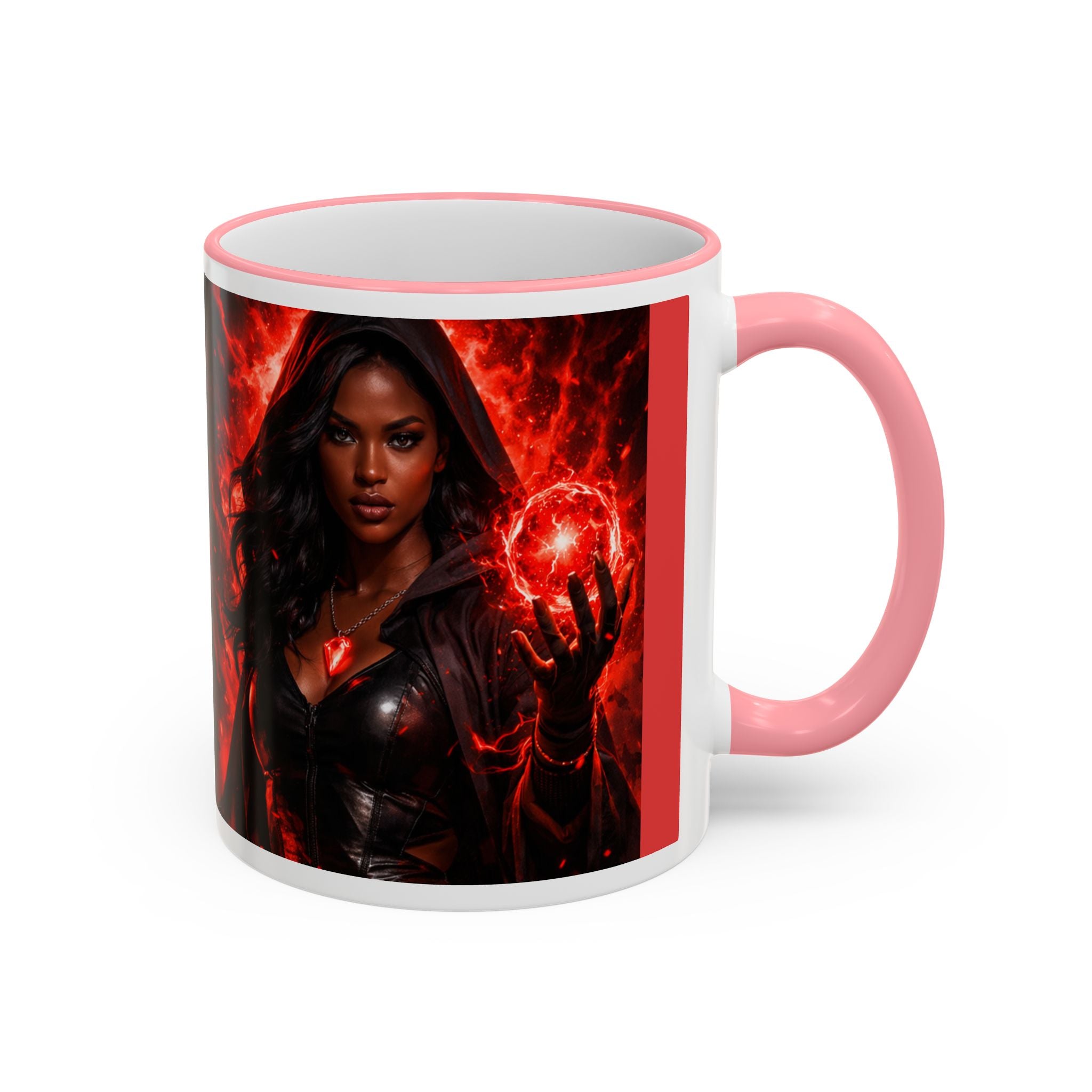 Dark Romance Couple Mug — Red Flame Accent Rim & Handle (11oz, 15oz)