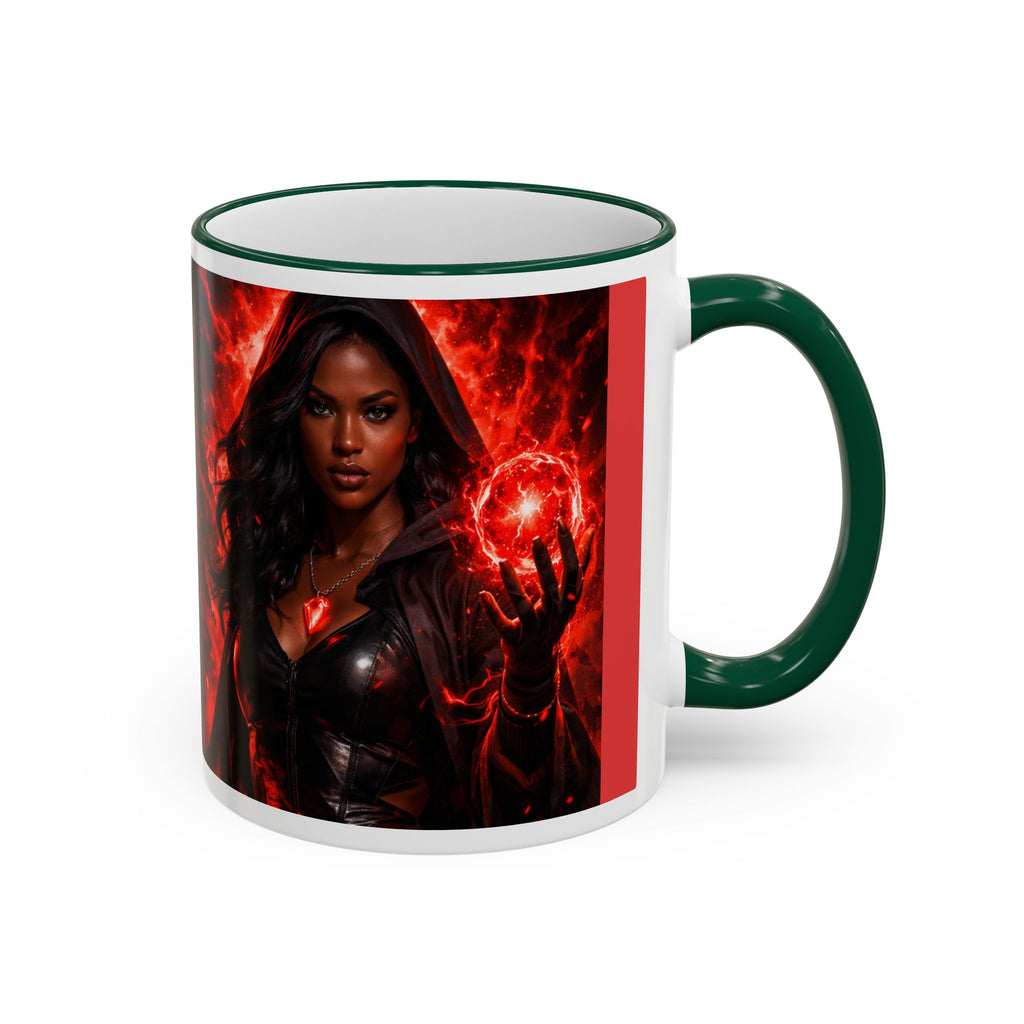 Dark Romance Couple Mug — Red Flame Accent Rim & Handle (11oz, 15oz)