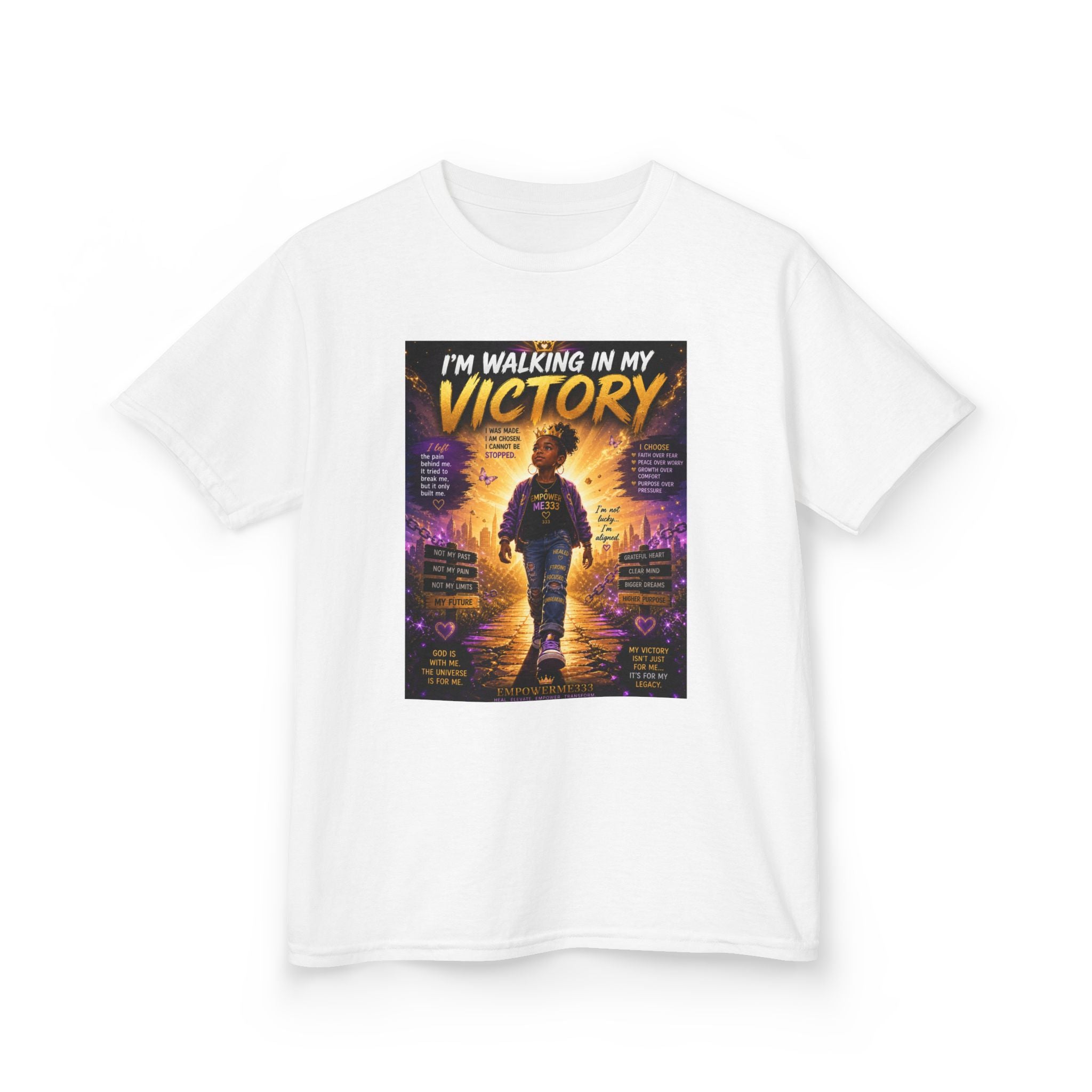 Kids Victory T‑Shirt — "I'm Walking in My Victory" Inspirational Tee for Boys & Girls