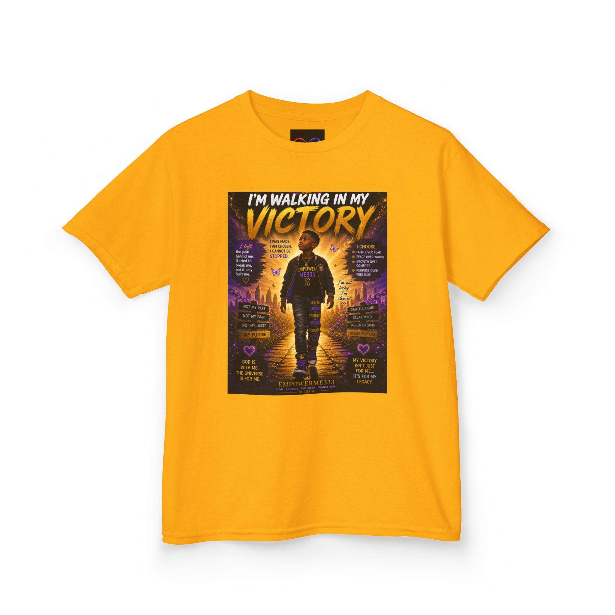 Kids T‑Shirt — "I’m Walking In My Victory" Inspirational Faith Tee