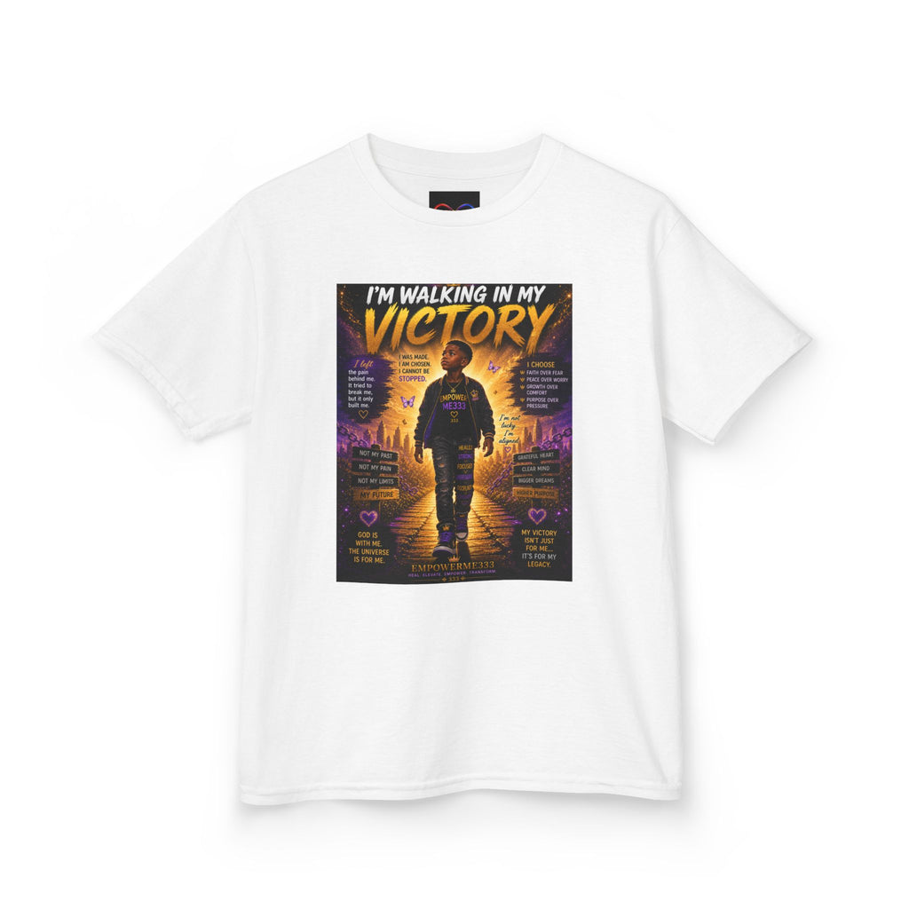 Kids T‑Shirt — "I’m Walking In My Victory" Inspirational Faith Tee