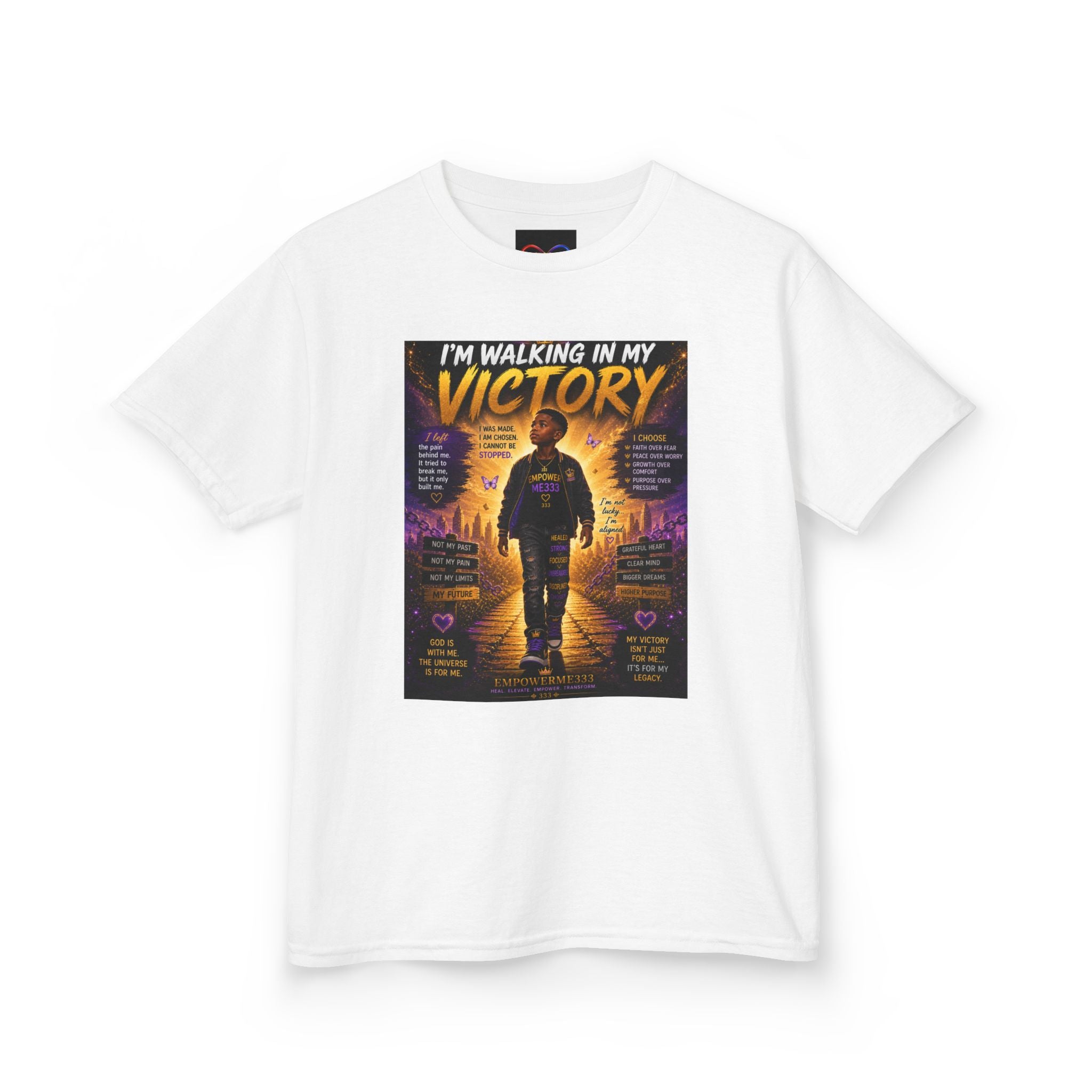 Kids T‑Shirt — "I’m Walking In My Victory" Inspirational Faith Tee