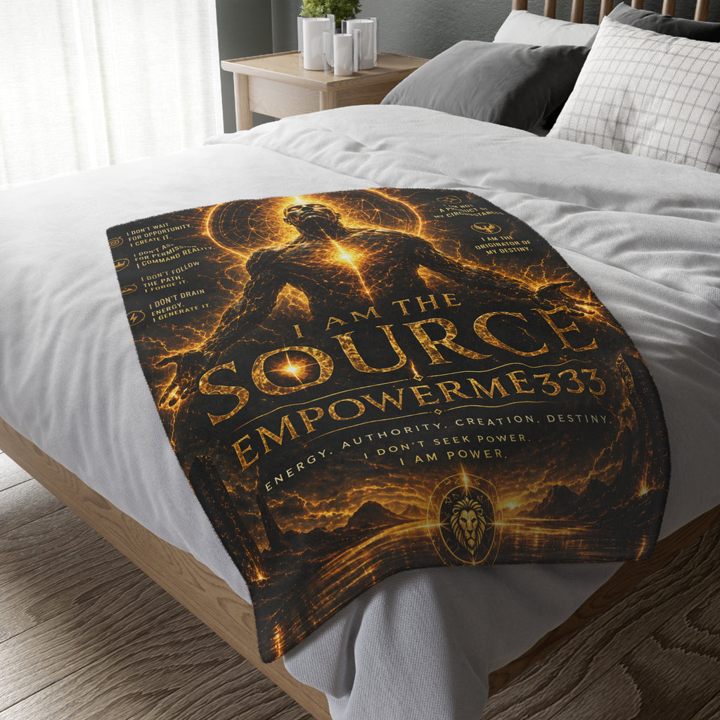 I Am The Source EmpowerMe33 Microfiber Blanket — Spiritual Empowerment Throw
