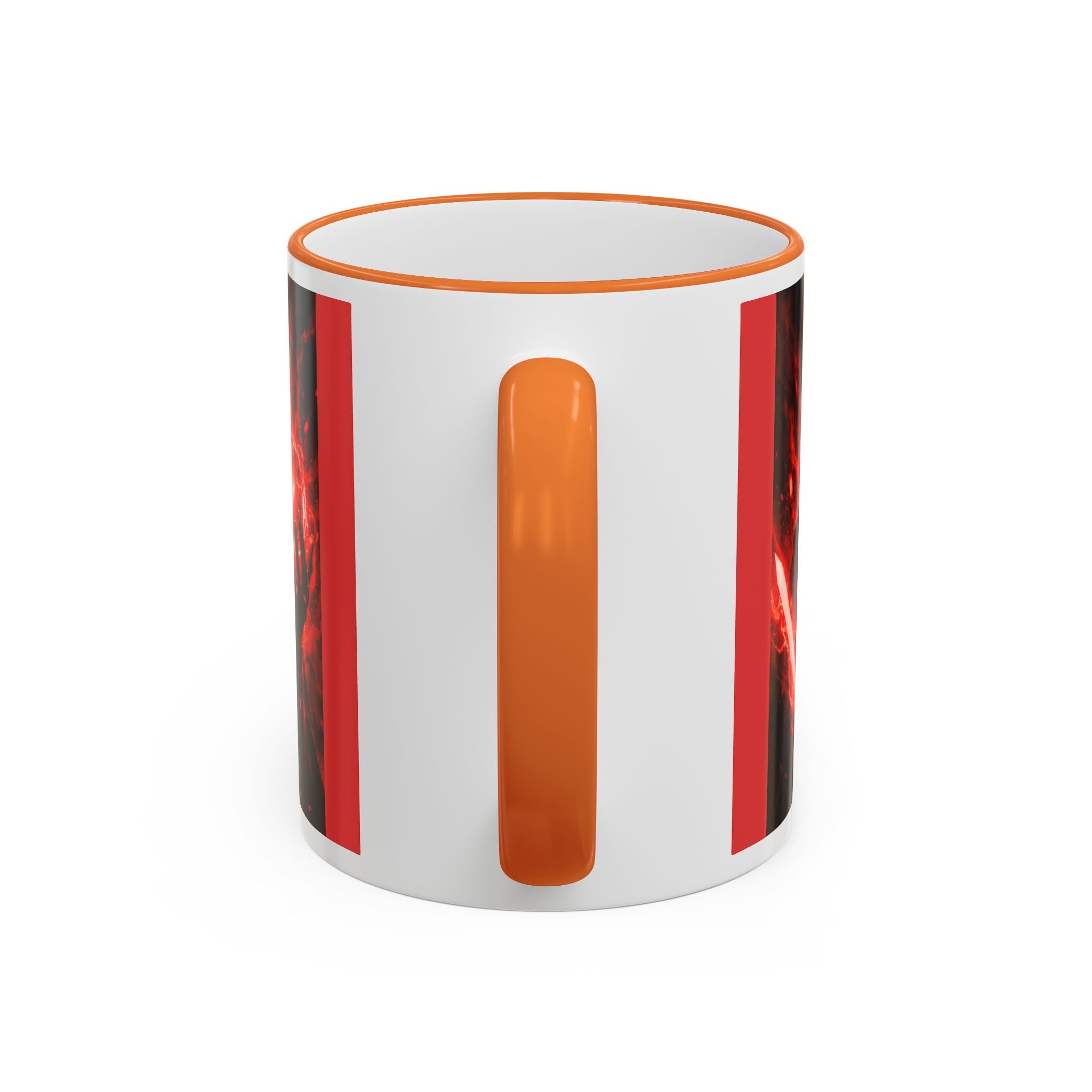 Dark Romance Couple Mug — Red Flame Accent Rim & Handle (11oz, 15oz)