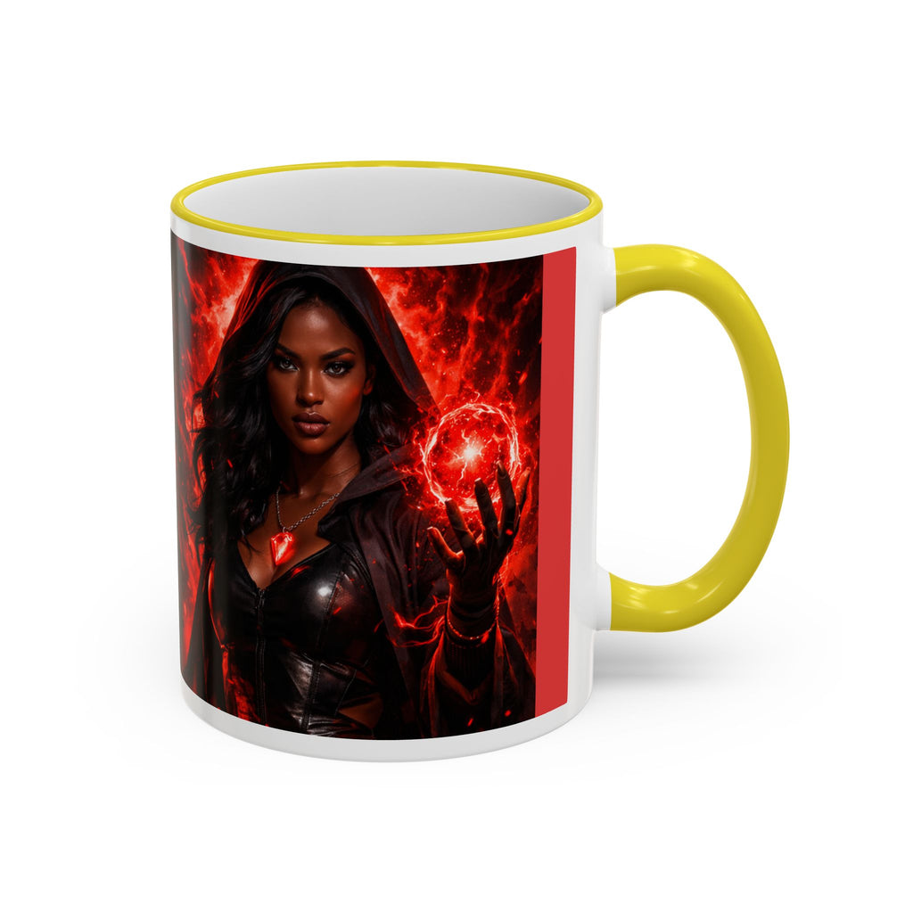 Dark Romance Couple Mug — Red Flame Accent Rim & Handle (11oz, 15oz)