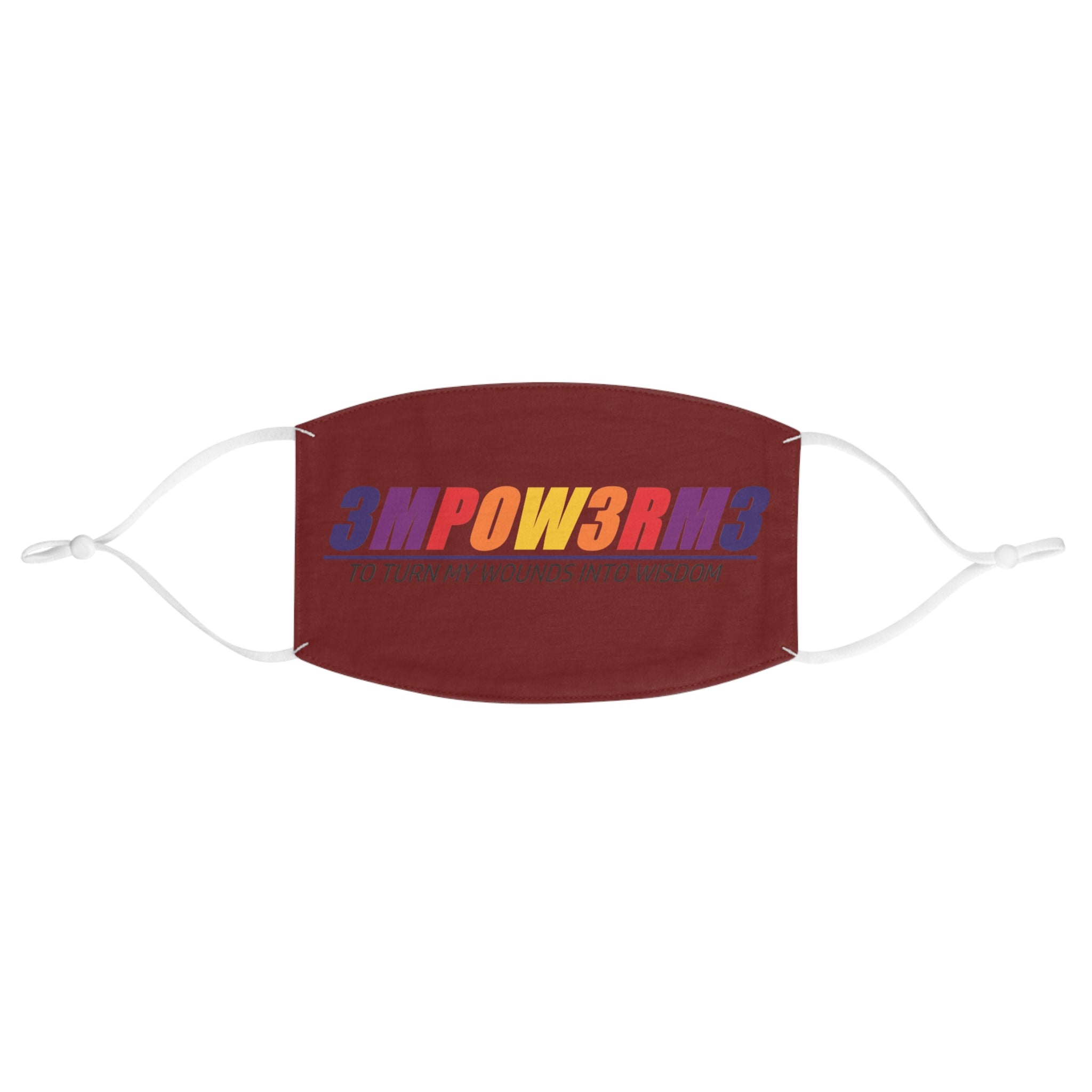 Empower Me Face Mask — Bold Retro '3MPOW3RM3' Graphic