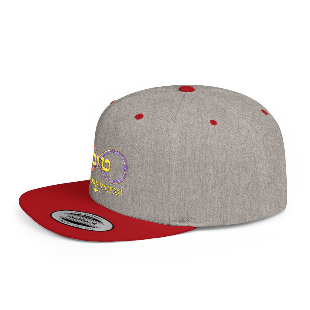 Infinity Heart Flat Bill Snapback Hat — Colorful Love Logo Embroidered Cap