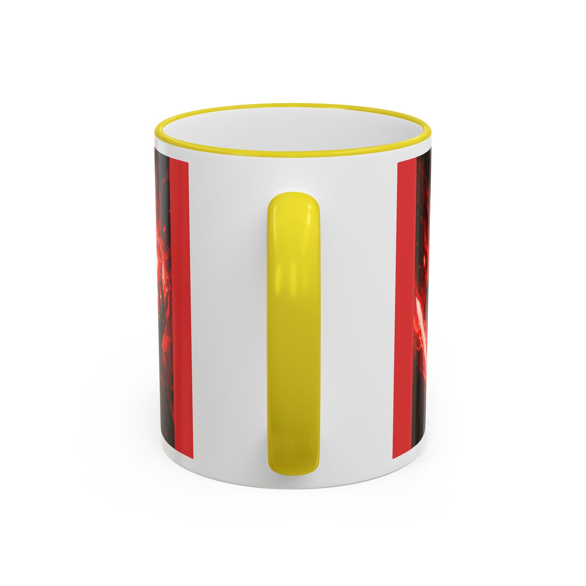 Dark Romance Couple Mug — Red Flame Accent Rim & Handle (11oz, 15oz)