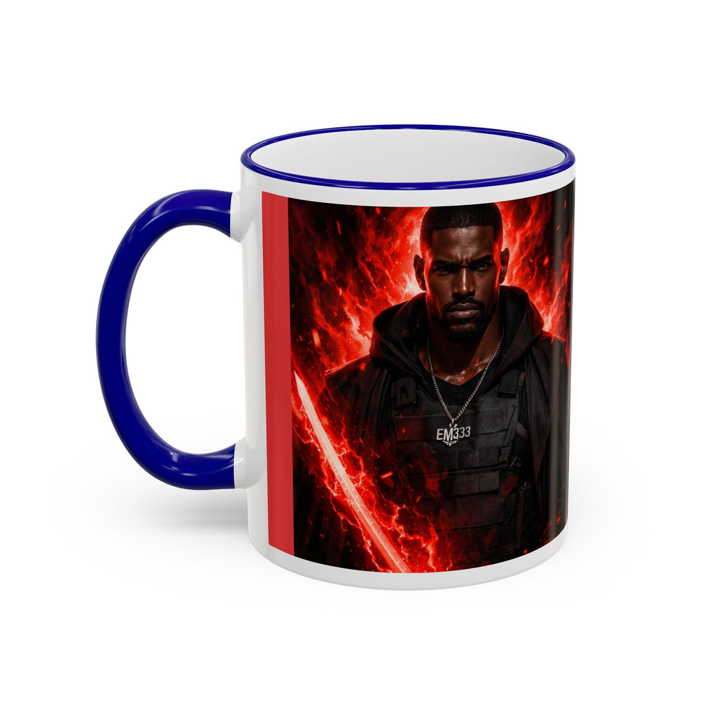 Dark Romance Couple Mug — Red Flame Accent Rim & Handle (11oz, 15oz)