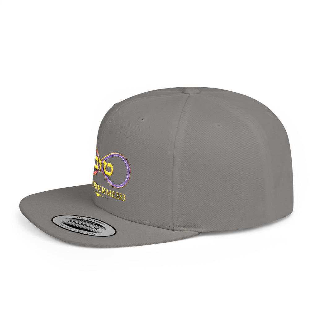 Infinity Heart Flat Bill Snapback Hat — Colorful Love Logo Embroidered Cap