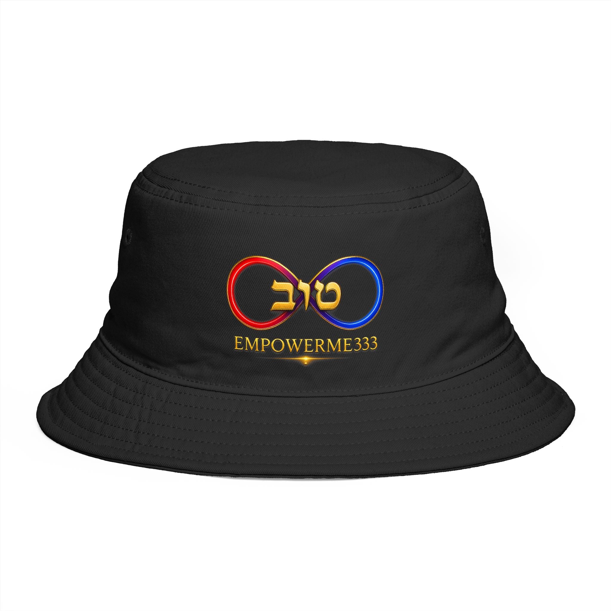 Bucket Hat — EmpowerMe333 Infinity Logo Embroidered Black Hat