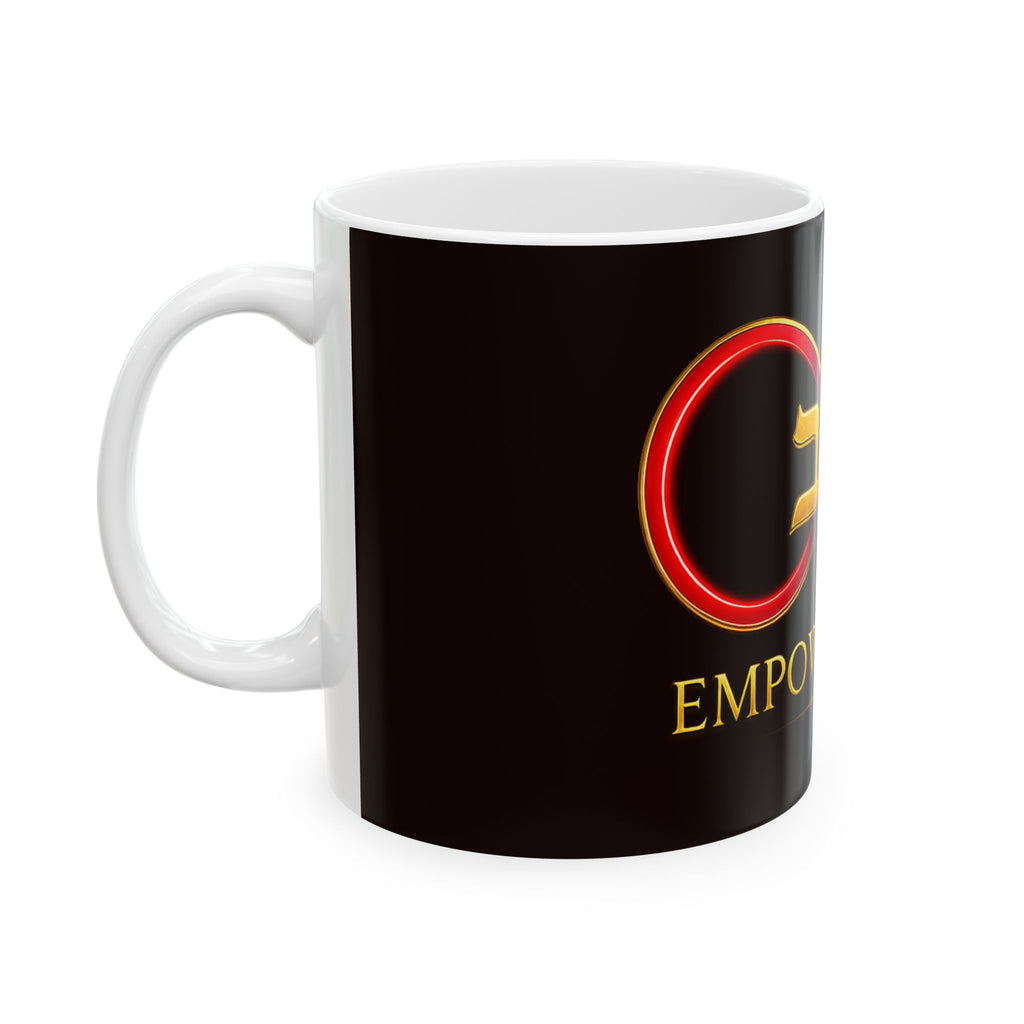 EmpowerME333 Infinity Symbol Ceramic Mug — Hebrew 'Tov' Gold Design (11oz/15oz)