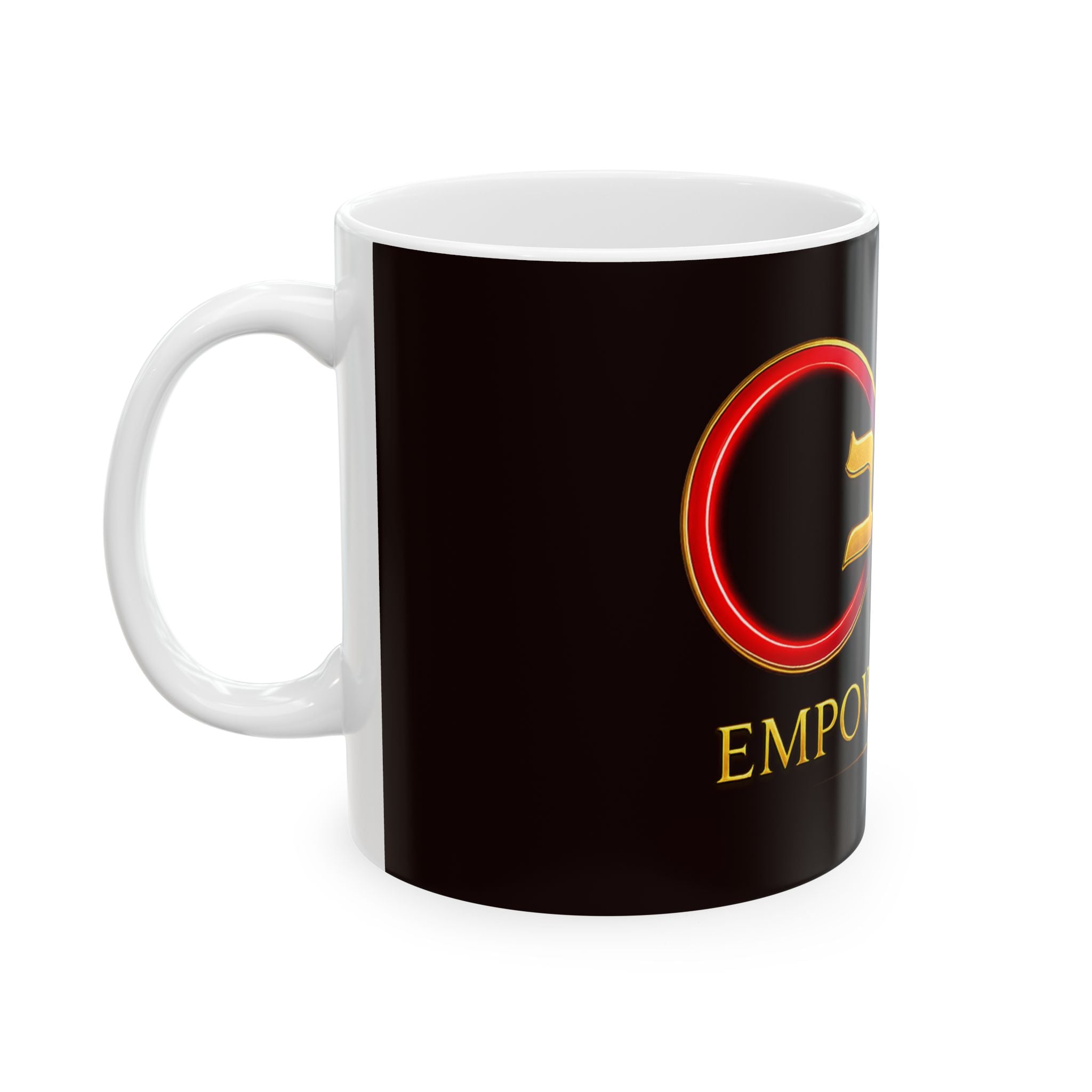 EmpowerME333 Infinity Symbol Ceramic Mug — Hebrew 'Tov' Gold Design (11oz/15oz)
