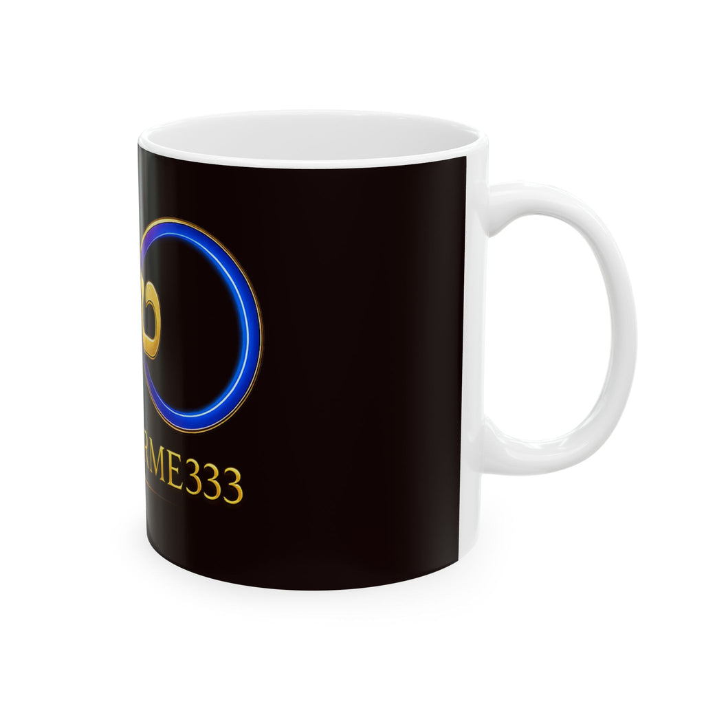 EmpowerME333 Infinity Symbol Ceramic Mug — Hebrew 'Tov' Gold Design (11oz/15oz)