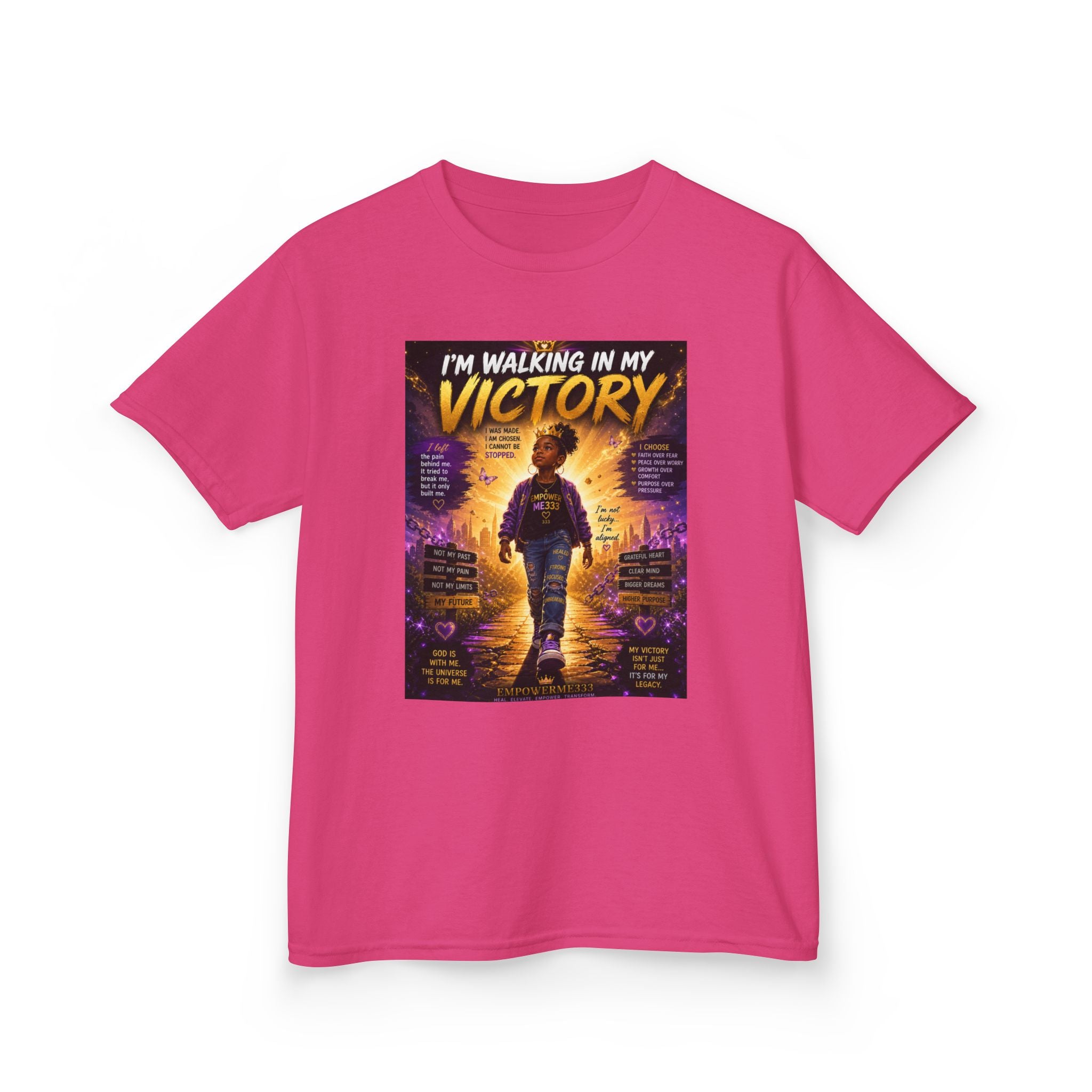 Kids Victory T‑Shirt — "I'm Walking in My Victory" Inspirational Tee for Boys & Girls