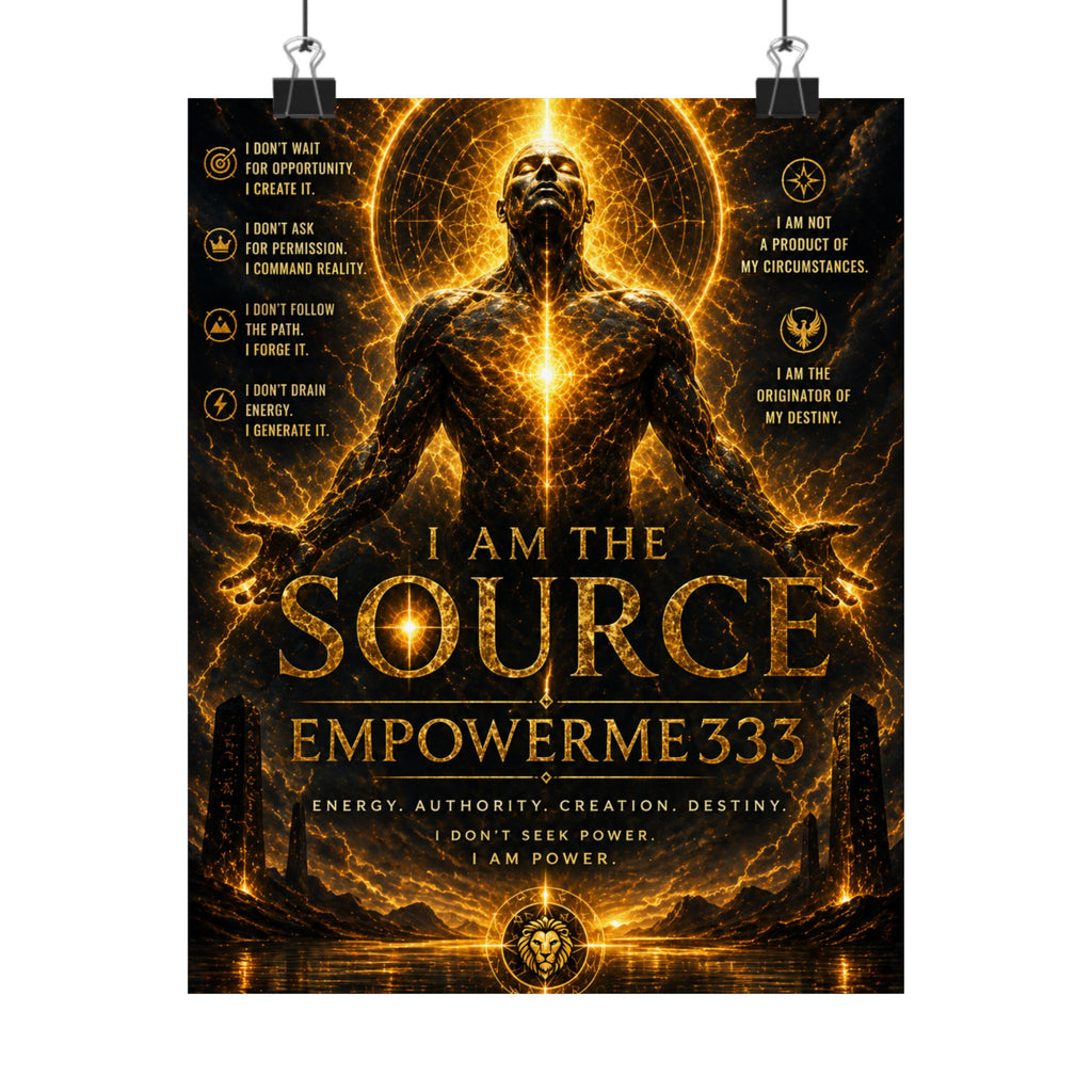 I Am The Source Matte Poster — EmpowerMe333 Spiritual Inspiration Print