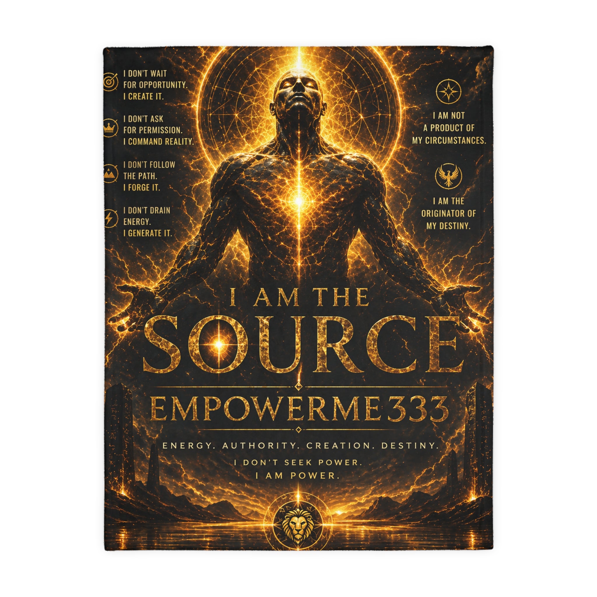 I Am The Source EmpowerMe33 Microfiber Blanket — Spiritual Empowerment Throw