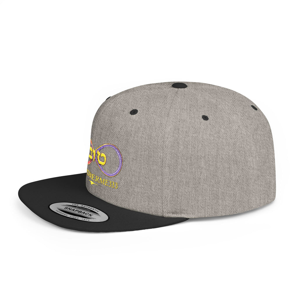 Infinity Heart Flat Bill Snapback Hat — Colorful Love Logo Embroidered Cap