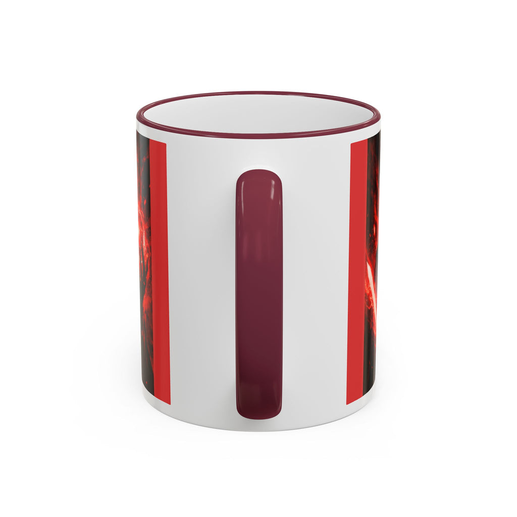 Dark Romance Couple Mug — Red Flame Accent Rim & Handle (11oz, 15oz)