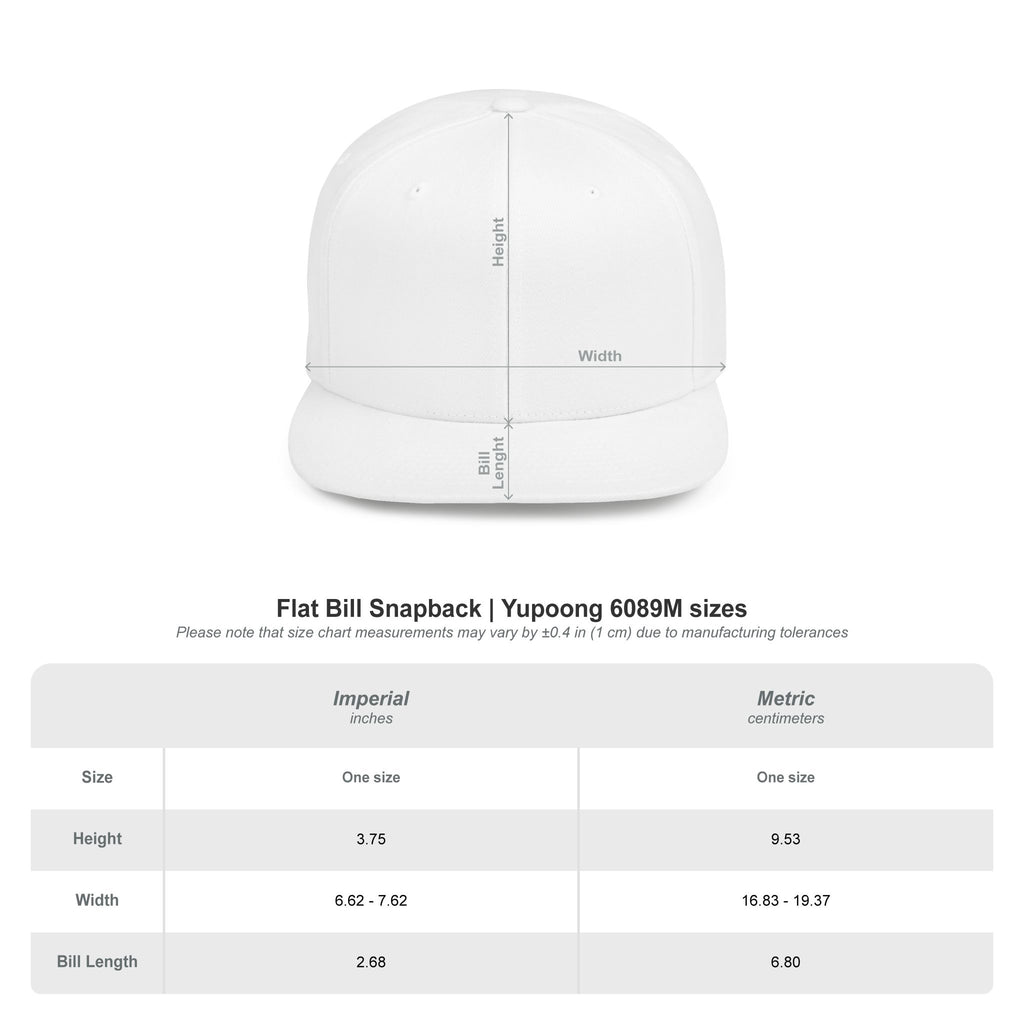 Infinity Heart Flat Bill Snapback Hat — Colorful Love Logo Embroidered Cap