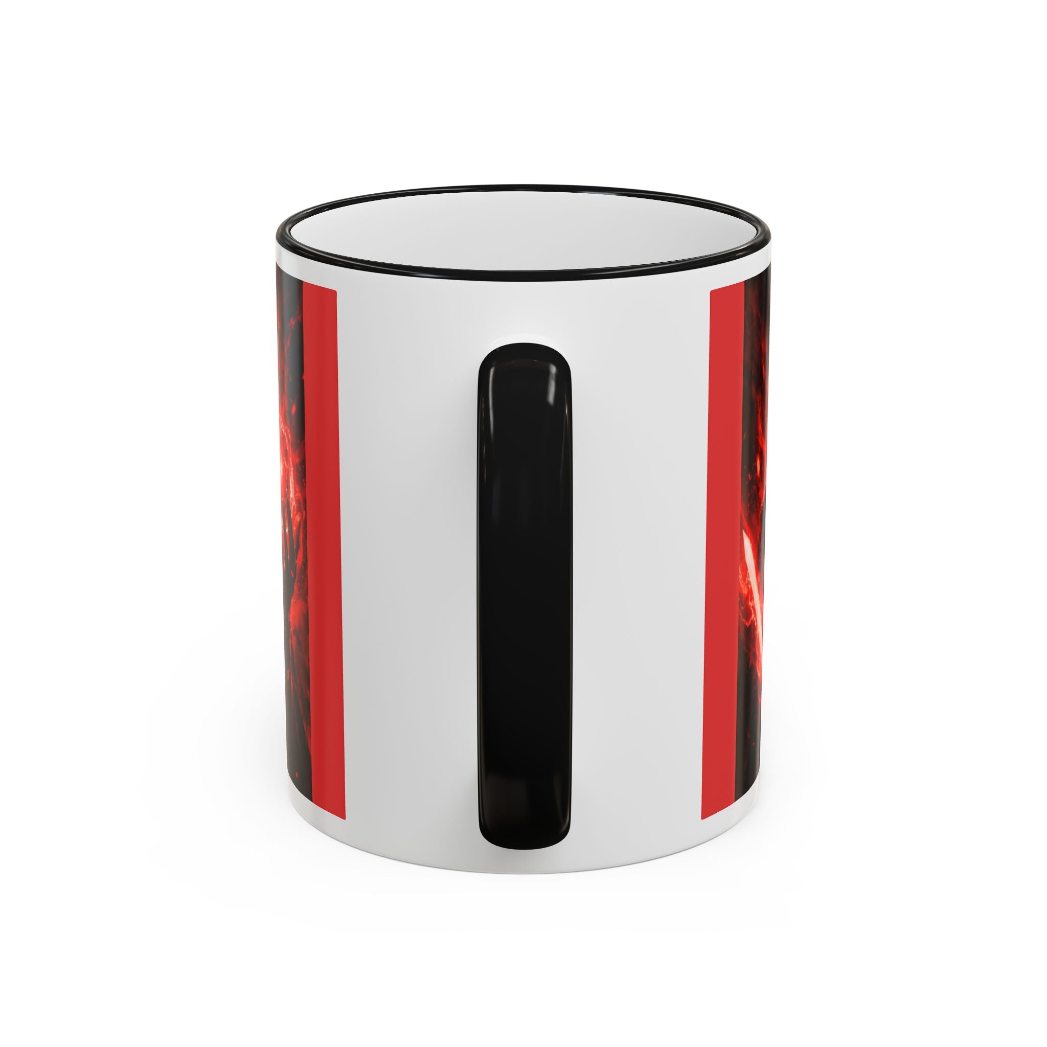 Dark Romance Couple Mug — Red Flame Accent Rim & Handle (11oz, 15oz)
