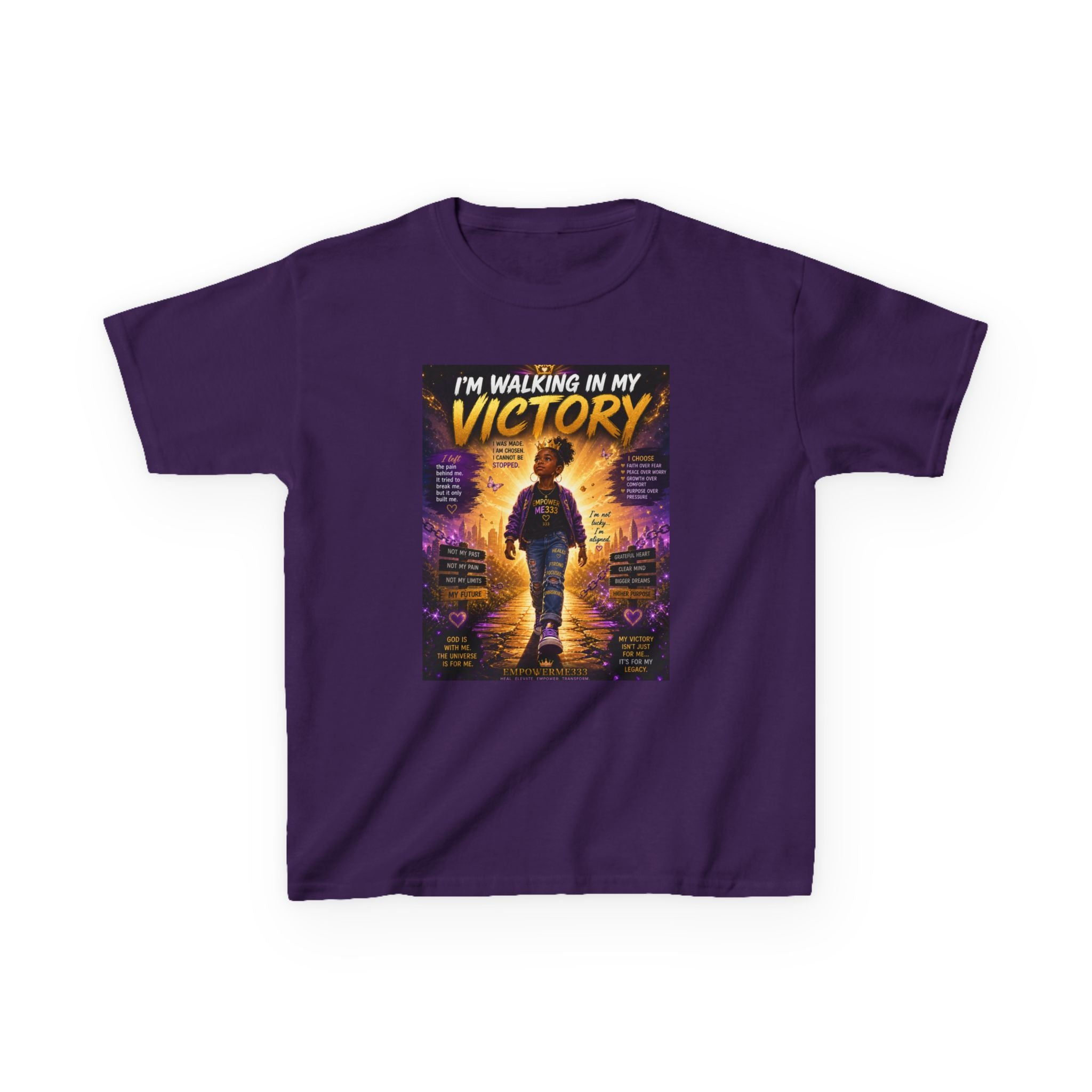 Kids Victory T‑Shirt — "I'm Walking in My Victory" Inspirational Tee for Boys & Girls