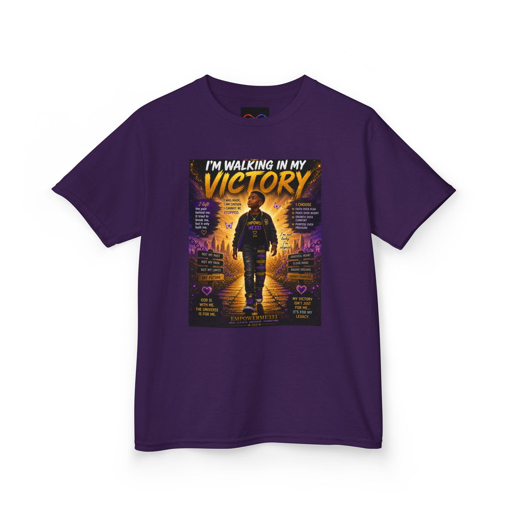 Kids T‑Shirt — "I’m Walking In My Victory" Inspirational Faith Tee