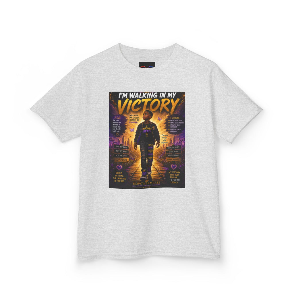 Kids T‑Shirt — "I’m Walking In My Victory" Inspirational Faith Tee