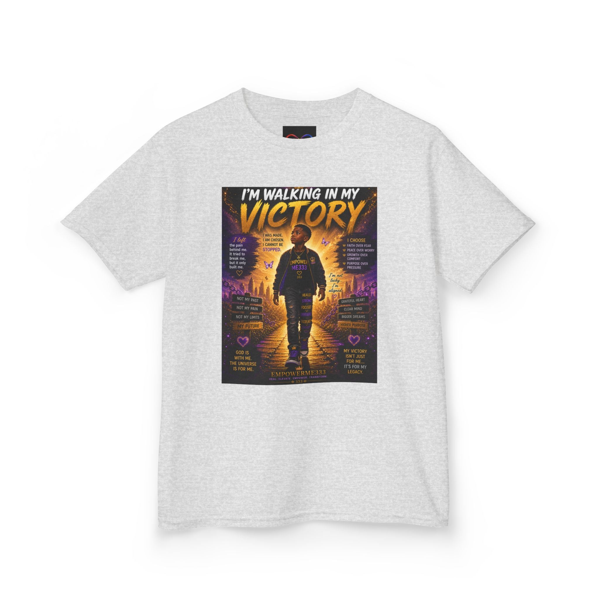 Kids T‑Shirt — "I’m Walking In My Victory" Inspirational Faith Tee