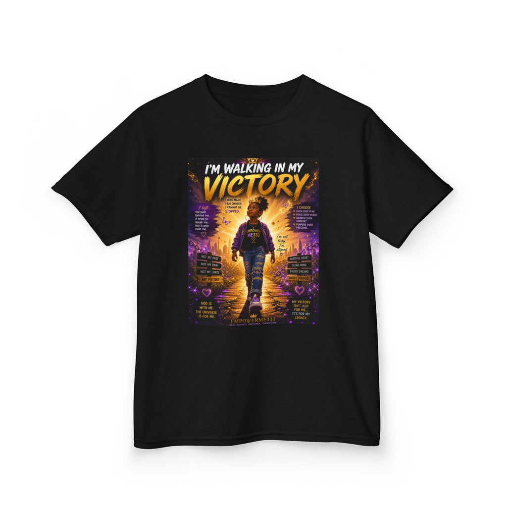 Kids Victory T‑Shirt — "I'm Walking in My Victory" Inspirational Tee for Boys & Girls