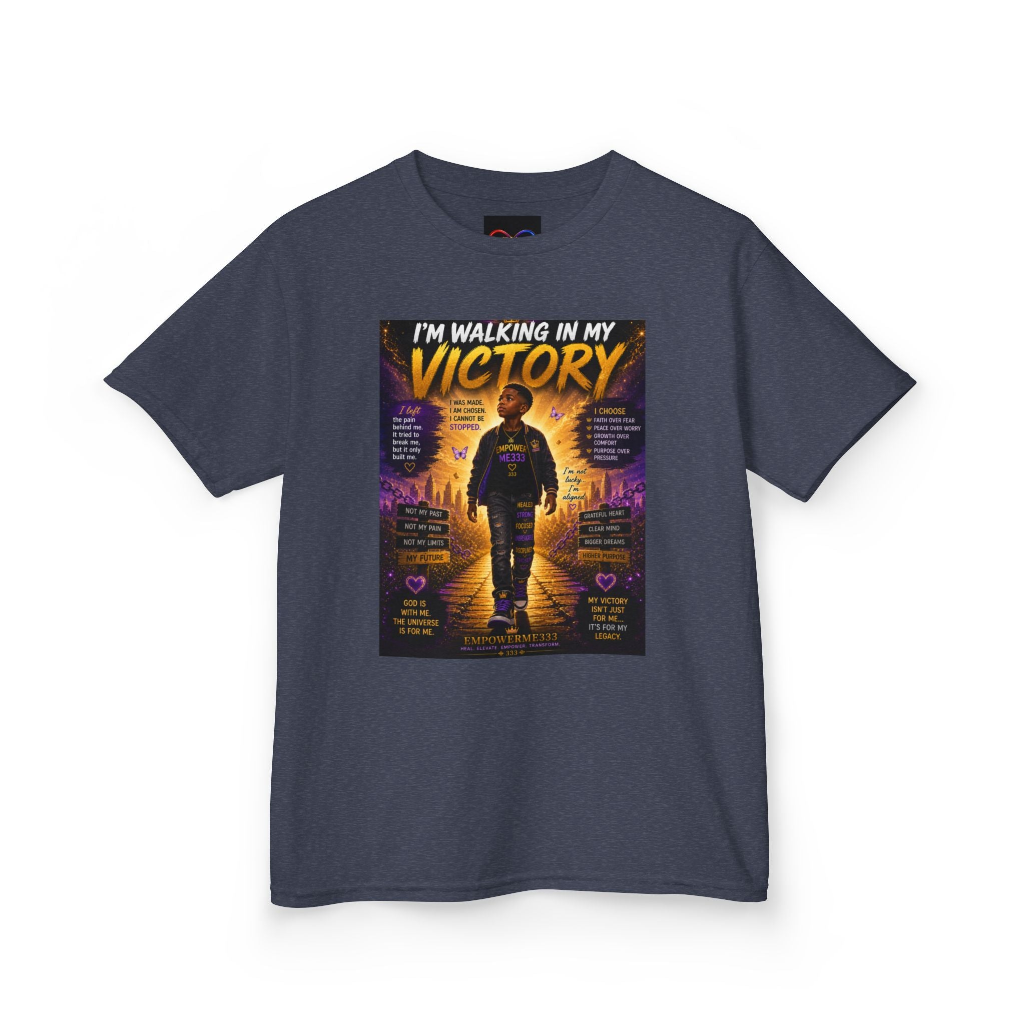 Kids T‑Shirt — "I’m Walking In My Victory" Inspirational Faith Tee