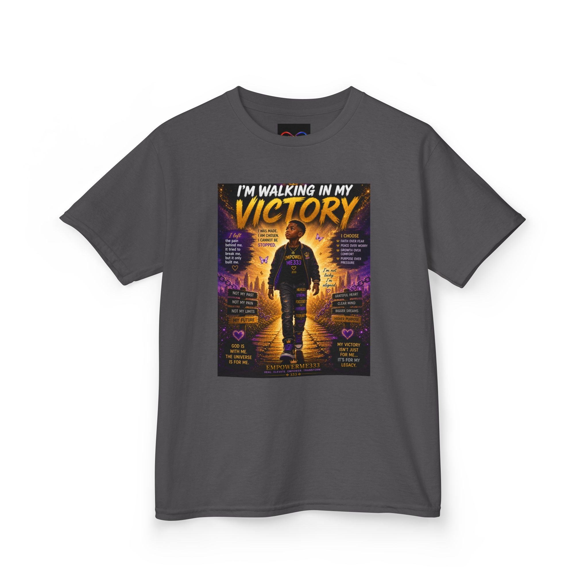 Kids T‑Shirt — "I’m Walking In My Victory" Inspirational Faith Tee