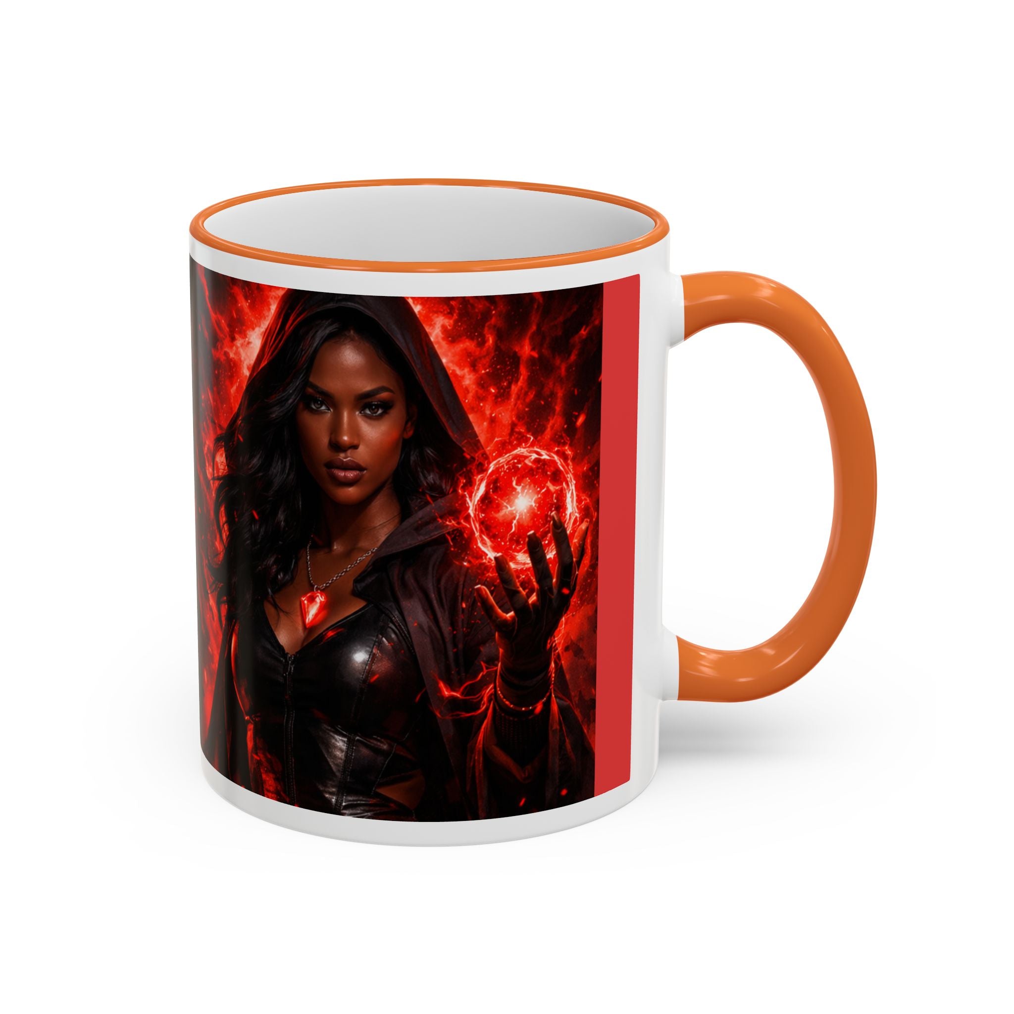 Dark Romance Couple Mug — Red Flame Accent Rim & Handle (11oz, 15oz)