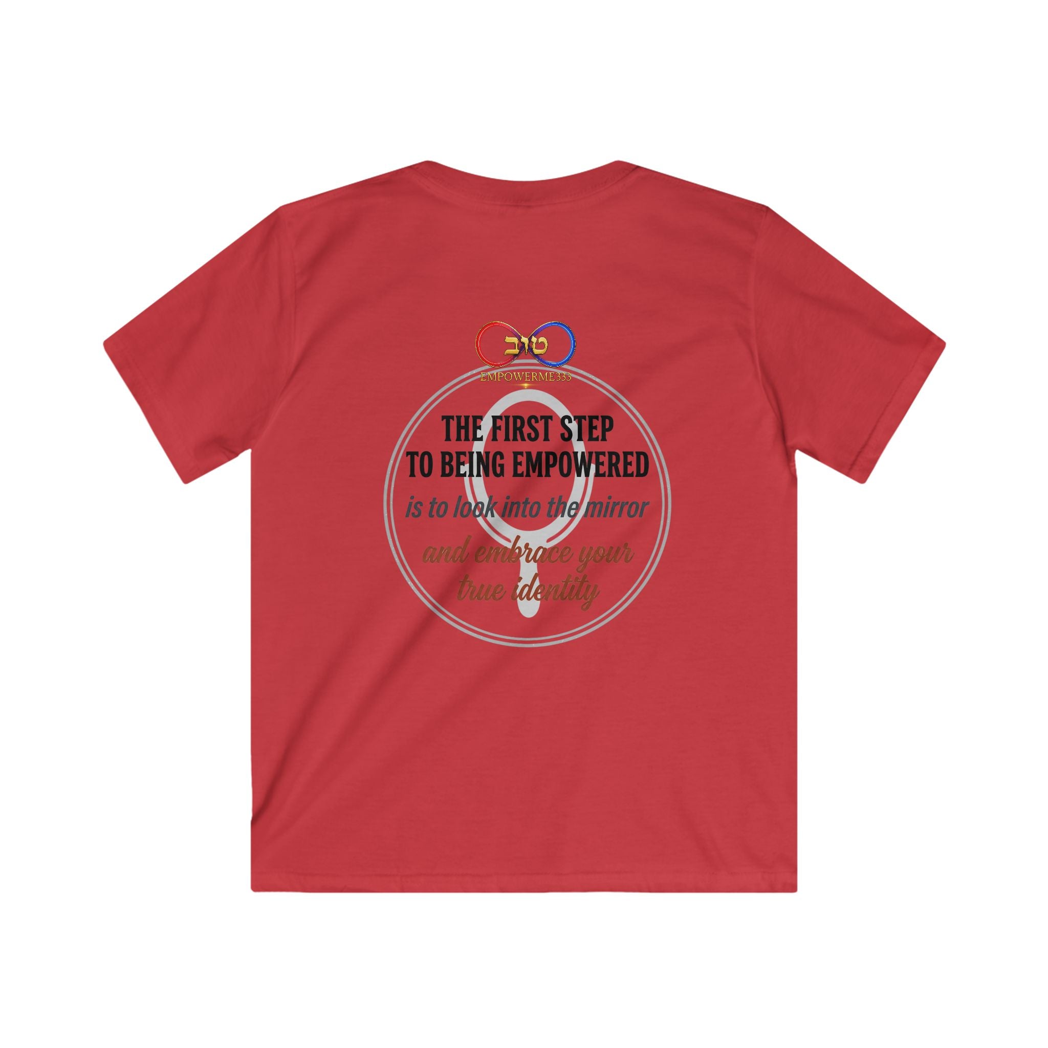 Kids Tee — "Look Into the Mirror and Embrace Your True Identity" Inspirational Shirt