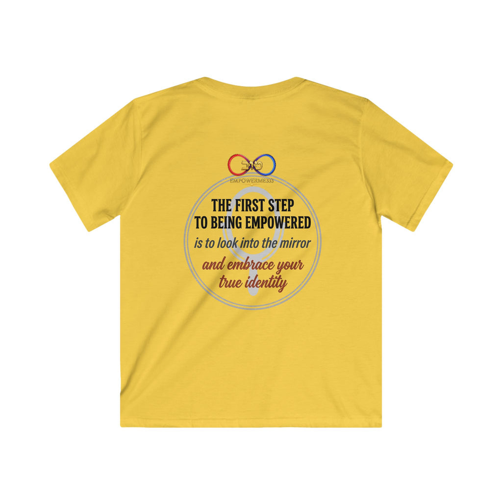 Kids Tee — "Look Into the Mirror and Embrace Your True Identity" Inspirational Shirt