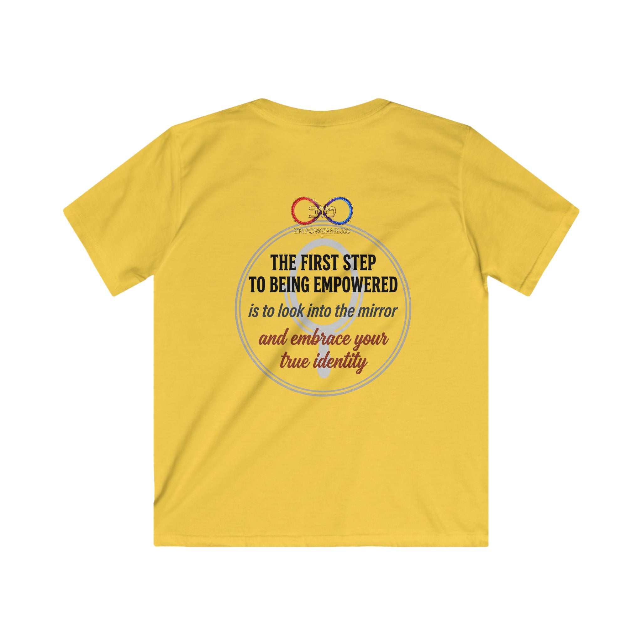 Kids Tee — "Look Into the Mirror and Embrace Your True Identity" Inspirational Shirt