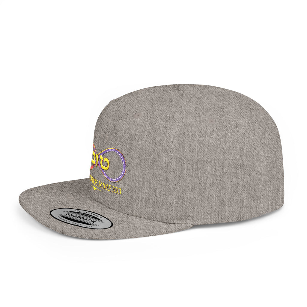 Infinity Heart Flat Bill Snapback Hat — Colorful Love Logo Embroidered Cap