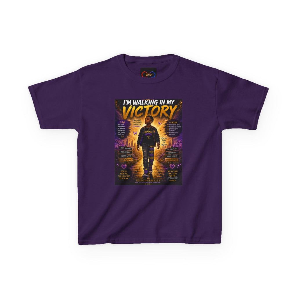 Kids T‑Shirt — "I’m Walking In My Victory" Inspirational Faith Tee