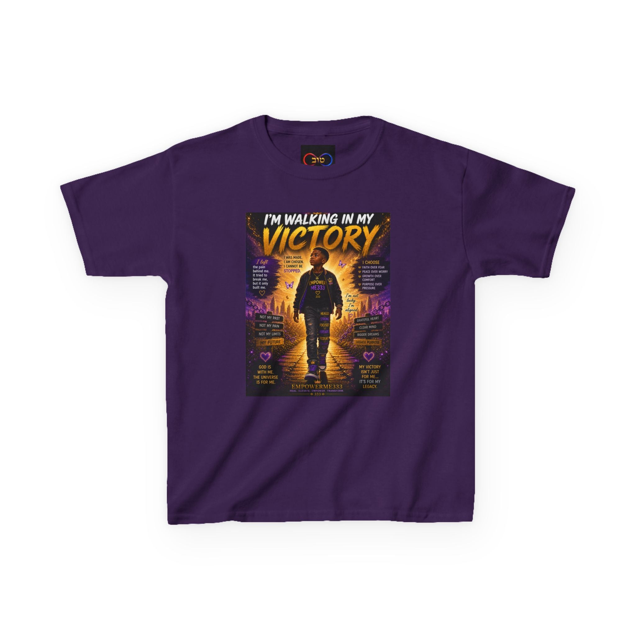 Kids T‑Shirt — "I’m Walking In My Victory" Inspirational Faith Tee