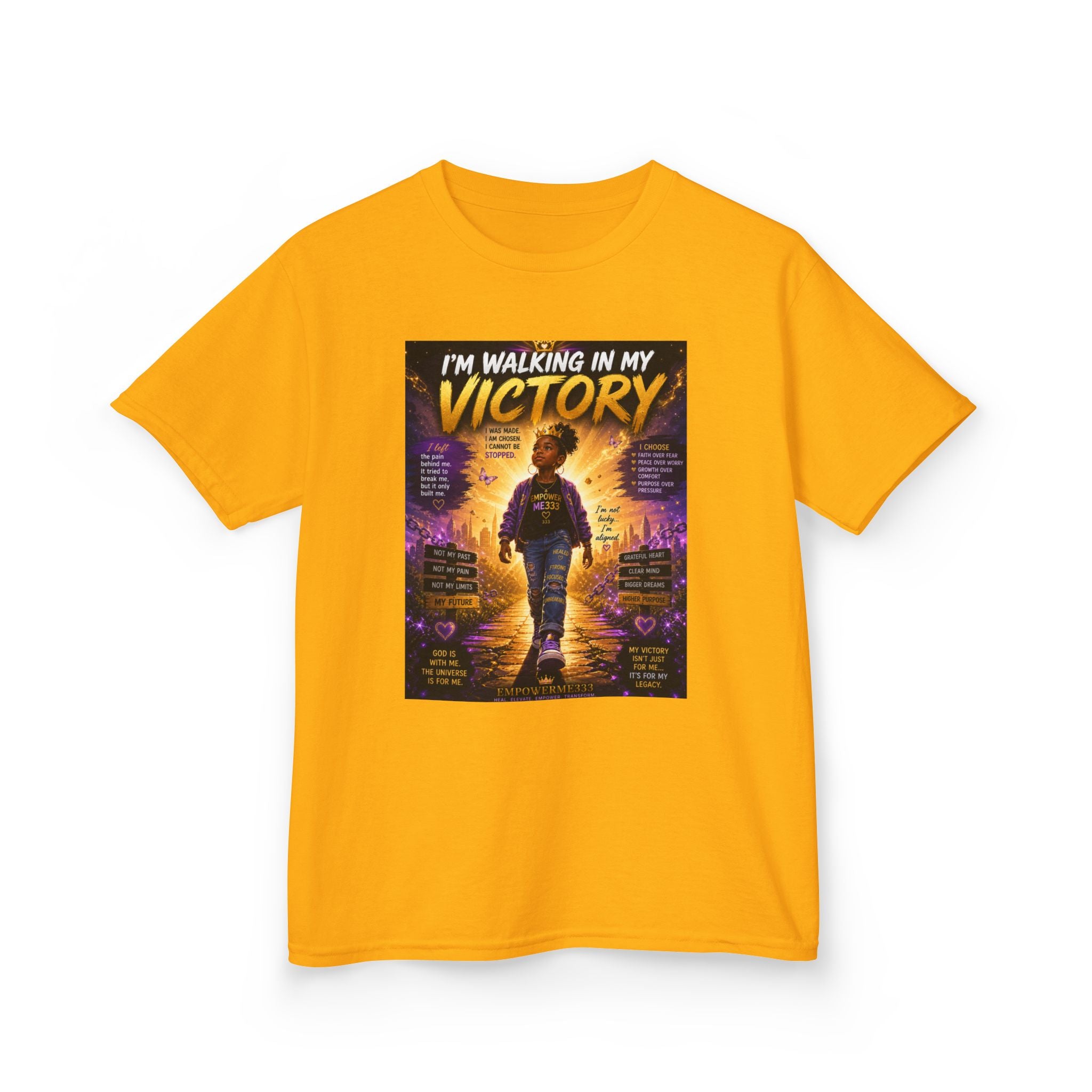 Kids Victory T‑Shirt — "I'm Walking in My Victory" Inspirational Tee for Boys & Girls
