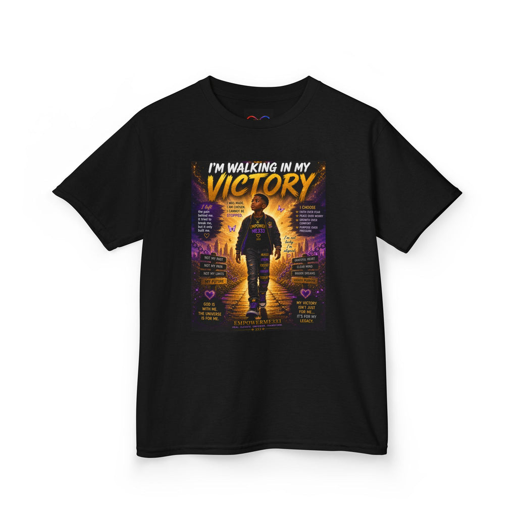 Kids T‑Shirt — "I’m Walking In My Victory" Inspirational Faith Tee