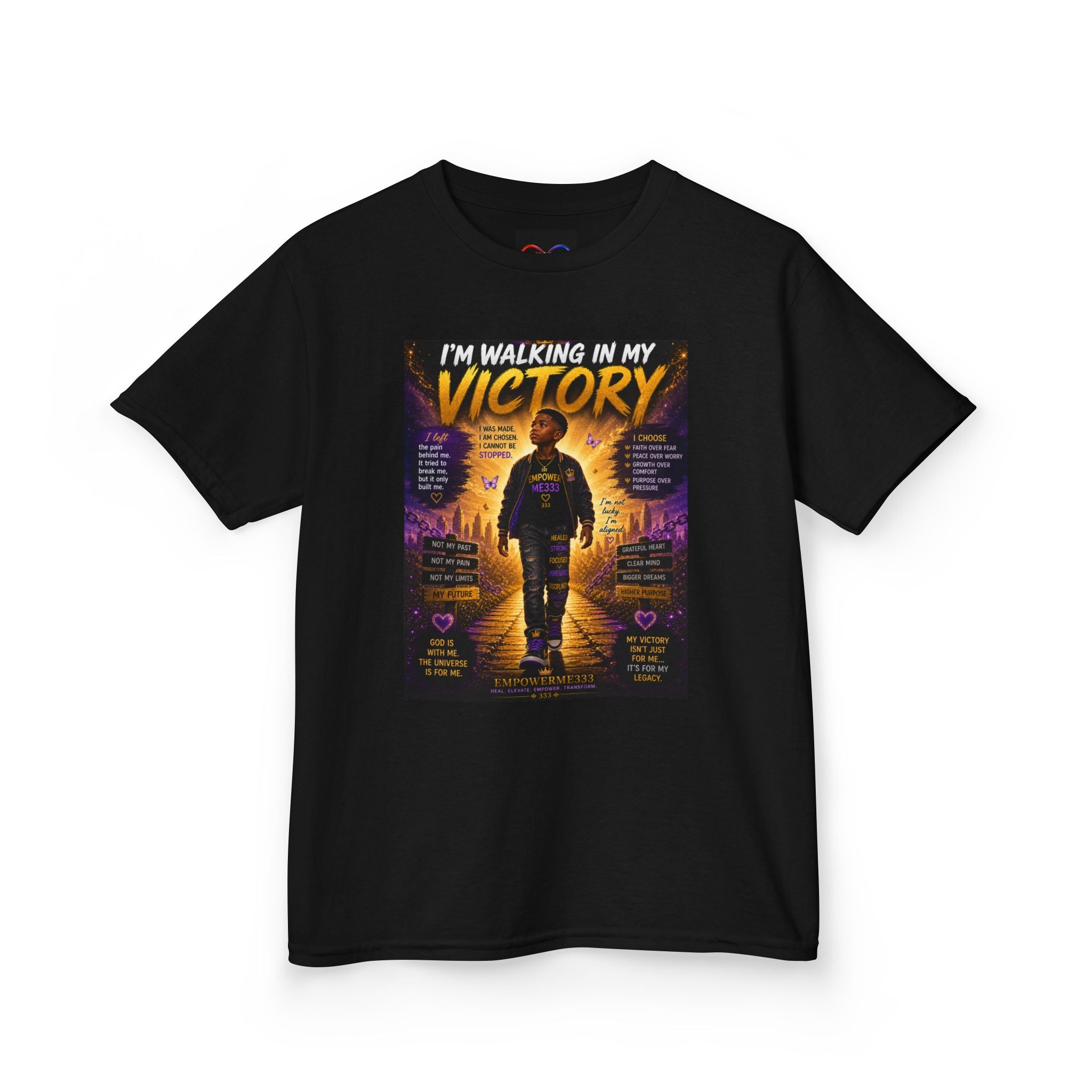 Kids T‑Shirt — "I’m Walking In My Victory" Inspirational Faith Tee