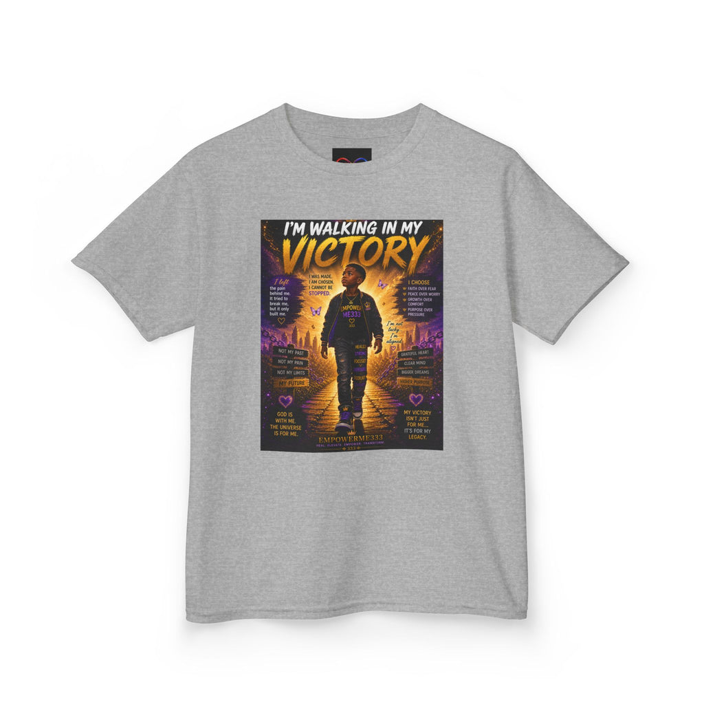 Kids T‑Shirt — "I’m Walking In My Victory" Inspirational Faith Tee