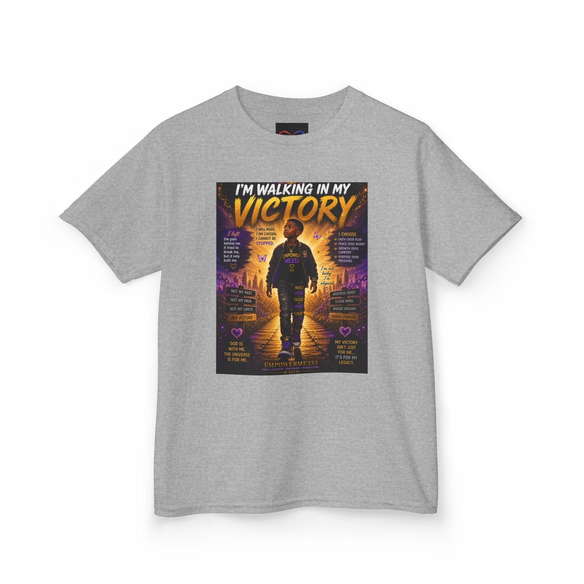 Kids T‑Shirt — "I’m Walking In My Victory" Inspirational Faith Tee