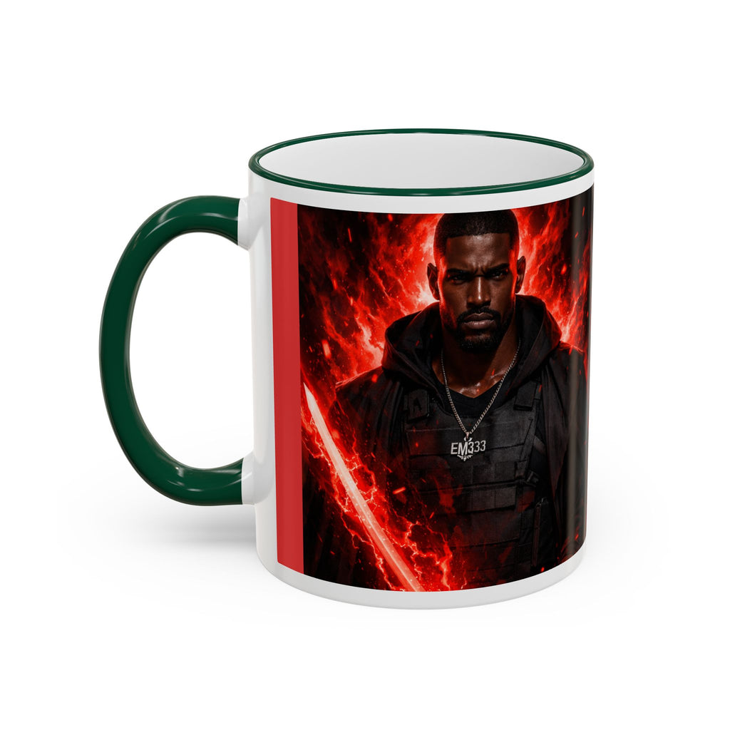 Dark Romance Couple Mug — Red Flame Accent Rim & Handle (11oz, 15oz)